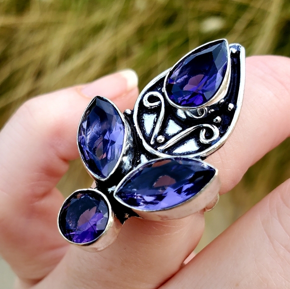 New Amethyst 925 Silver Ring. - Picture 6 of 15